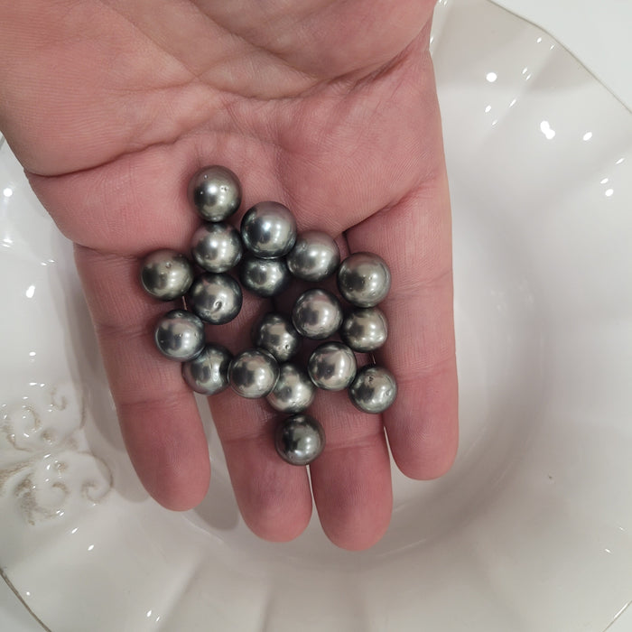 Tahiti Loose Pearls 10-11 mm Dark Silver Color Very High Luster