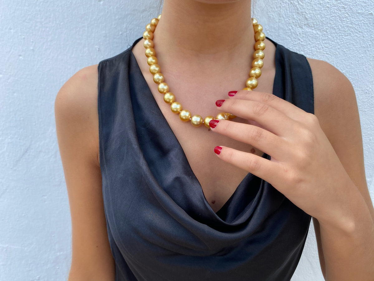 Golden South Sea Pearl Necklace - Turgeon Raine